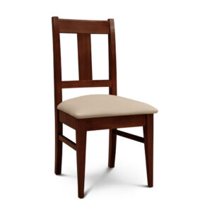 SILLA PATRIA 426001 EURO HUESO-CAOBA TAPIZADA