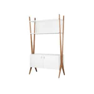 MODULO APARADOR GENOUD (1,04 X 0,38 X 1,80) ROBLE / BLANCO