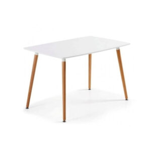 MESA RECTANGULAR  LAQUEADA RICASS STYLE 1.20 COLOR BLANCO