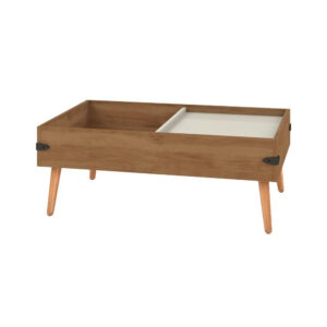 MESA CENTRO CAEMMUN IRON CON PIE PALITO NATURAL BURITY/OFF WHITE 30080.303