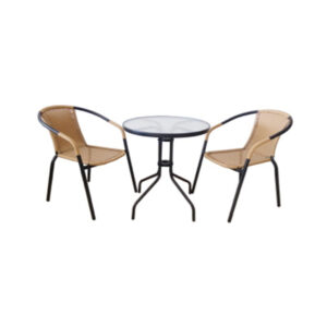 JUEGO JARDIN SEMIKON MJ-127 MESA REDONDA MAS 2 SILLAS