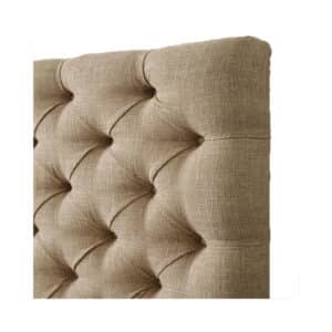 RESPALDO SOMMIER VICENTE CAPITONE 1,40 LINO TOSTADO MAFIA 5