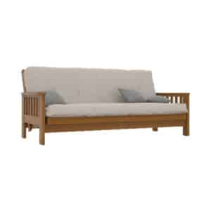 FUTON PERGAMINO MUEBLES CONFORT 2.00  METROS ROBLE SIN COLCHON