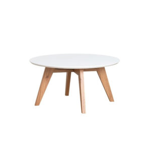 MESA CENTRO GENOUD VINTAGE (0.80 X 0.80 X 0.40) BLANCO ROBLE Y BLANCO