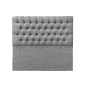 RESPALDO SOMMIER VICENTE CAPITONE 1,60 LINO GRIS OSCURO NRO 21