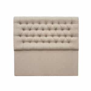 RESPALDO SOMMIER VICENTE CAPITONE 1,60 LINO BEIGE NRO 2
