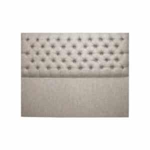 RESPALDO SOMMIER VICENTE CAPITONE 1,40 LINO BEIGE NRO 2