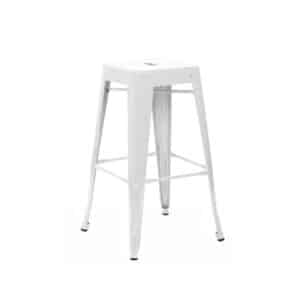 BANQUETA ALTA TOLIX CON RESPALDO CEG VONNE MIN026 BLANCO