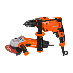 SUPER PACK TALADRO + AMOLADORA DAAG115-75B+DAID550 DAEWO (CON CABLE)