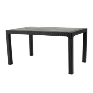 MESA GARDEN LIFE RECTANGULAR RATTAN NIZZA GRAFITO 150X90