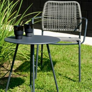 SET COLLET INCANTO DOS SILLONCITOS Y AUXILIAR HIERRO GRIS AD-6005/G