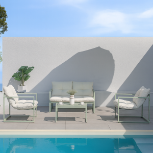 SET JUEGO JARDIN AVELINO 4 PIEZAS SIENA VERDE MANZANA ART 20394TB